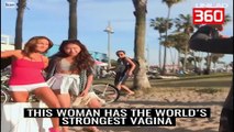 Ja kush eshte femra e pare ne bote qe arrin te ngreje pesha me ane te vagines (360video)