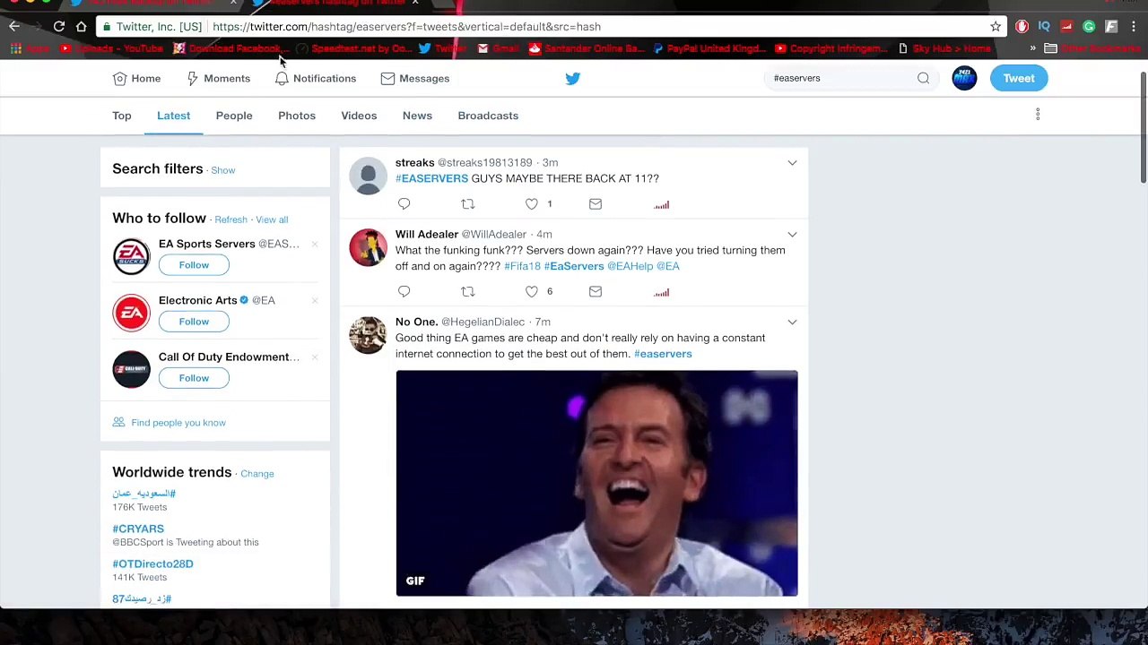 EA Servers Down 28th December 2017 | EA Servers Down (FIFA 18, Battlefield, Star Wars Servers Down)