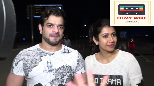 Karan Patel Ankita Bhargava Spotted At Mumbai Airport