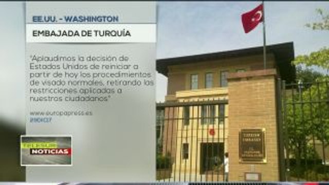 EE.UU. y Turquía levantan restricciones de visados entre ambos países