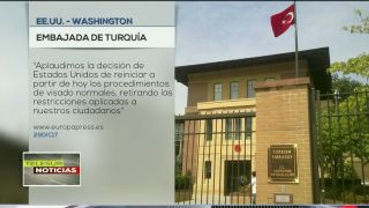 EE.UU. y Turquía levantan restricciones de visados entre ambos países