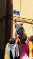 Separatistas arrancan la placa de Plaza España de Terrasa con la impunidad del gobierno del PSC