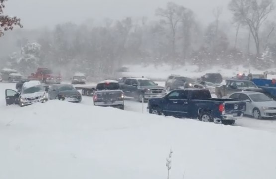 Large Pileup Shuts Down Highway Near Muskegon