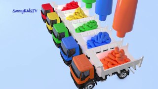Learn colors Trucks cartoon for children Video fo