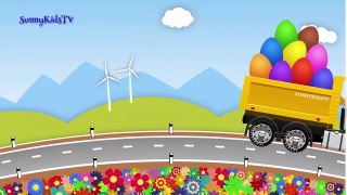 Trucks cartoon for children Learn fruits Surprise eggs Compilat