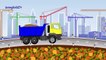 Vehicles for kids. Excavator. Dump and Crane Trucks. Wheel Loader. Cartoon f