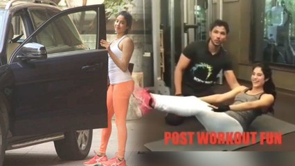 Jhanvi Kapoor Gym Video Going Viral  శ్రీదేవి కూతురు ఫన్నీ జిమ్ వీడియో..