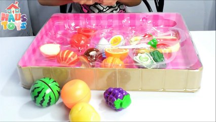 Learn Names Of Fruits and Vegetables With Toy Velcro Cutting Fruits and Vegetabl