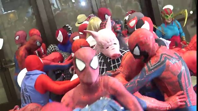 SPIDER-MAN Spider-Verse Chaos at MegaCon! Real Life Superhero Movie - TheSeanWardShow | Superheroes | Spiderman | Superman | Frozen Elsa | Joker