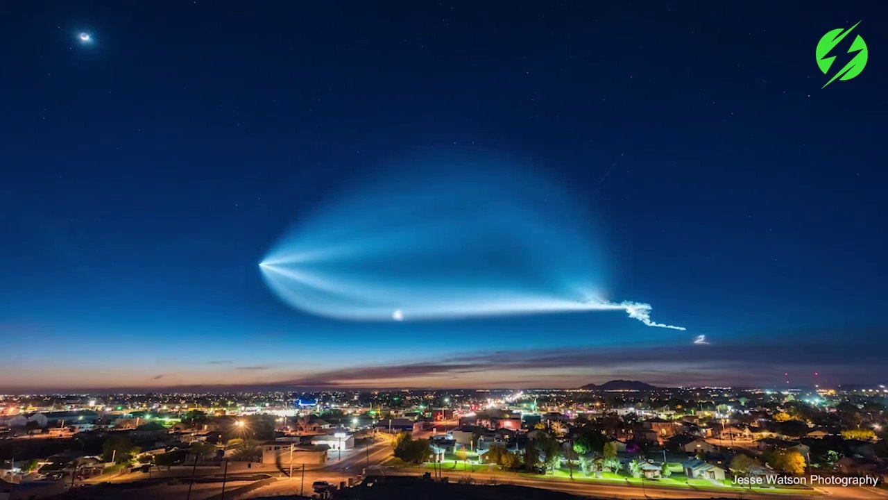 Timelapse incroyable du décollage de la fusée Falcon 9... Magnifique et bluffant