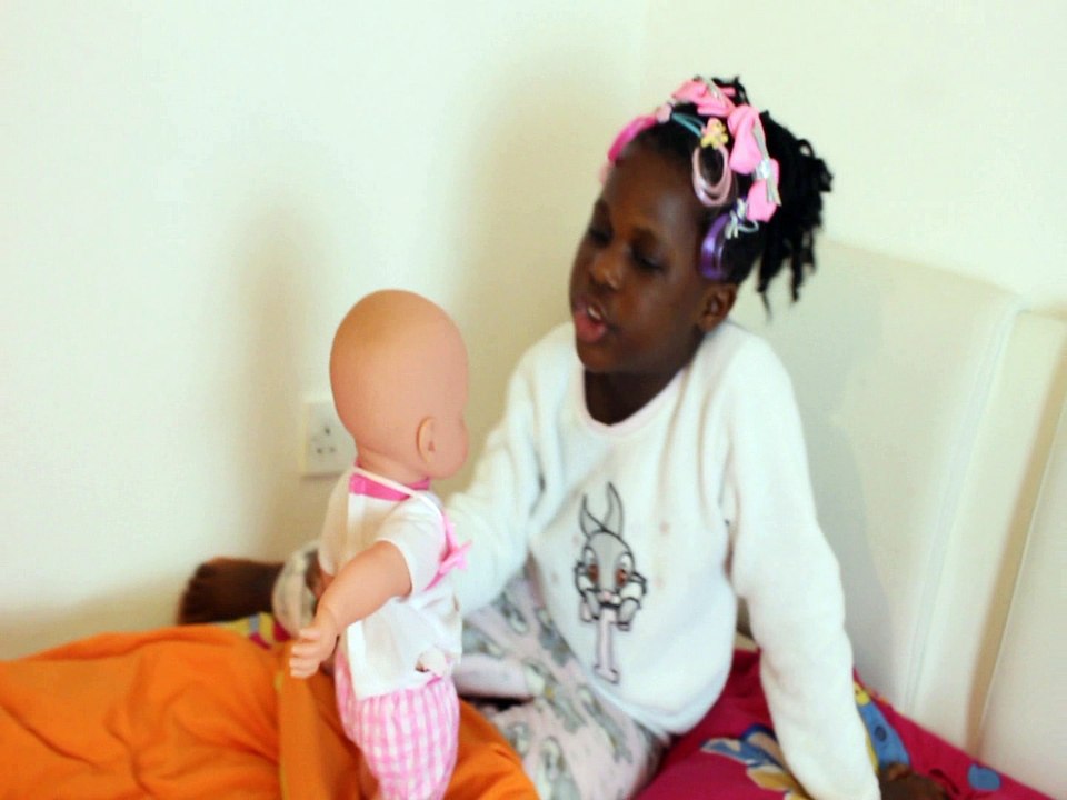 Colored Dolls playing hide and seek with funny baby Stacy Video for kids