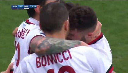 Fiorentina - Milan 1-1 GOAL Calhanoglu 30-12-2017 Serie A