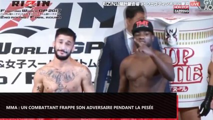 MMA : Un combattant frappe son adversaire pendant la pesée, une bagarre éclate (Vidéo)