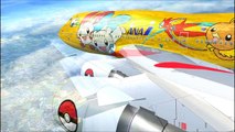 All Nippon Airways Boeing 747 Pokemon Livery Haneda Landing [FSX HD]