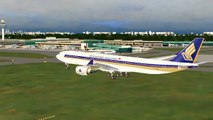 Singapore Airlines Airbus A340-500 Changi Airport Landing [FSX HD]