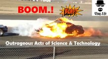 Rocket Car Burns a Mustang in Orlando, US | Jet Car - Outrageous Acts of Science and Technology | Stunt in America