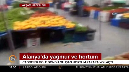 Alanya'da yağmur ve hortum