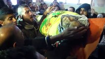 İsrail askerlerinin Kudüs gösterilerine müdahalesinde şehit olan Filistinli Maslah'ın cenaze töreni - GAZZE