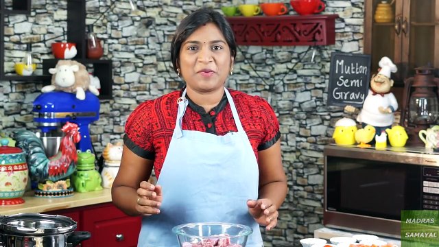 Mutton Gravy Recipe in Tamil (Semi Gravy) | Mutton Masala Recipe | How to make Mutton Curry in Tamil