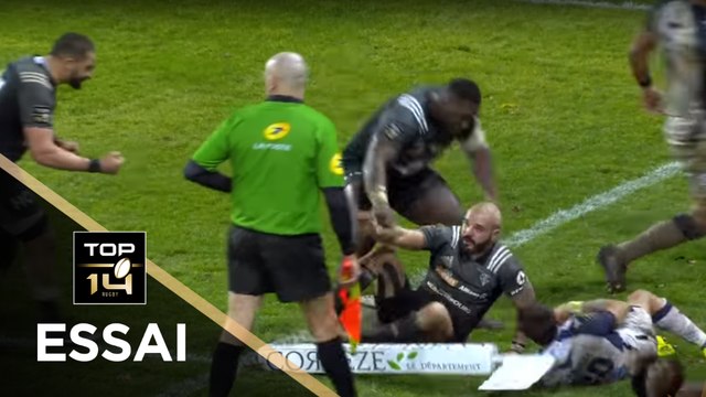 TOP 14 - Essai Benjamin LAPEYRE (CAB) - Brive - Montpellier - J14 - Saison 2017/2018