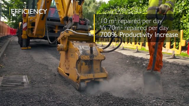 3CX Compact Pothole Master at work with Kier Highways