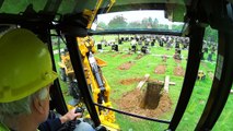 JCB 3CX Compact at work for Southend Cemetery