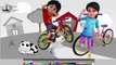 learn coloring shiva and reva play bike | Learn Colors for kids and toodlers