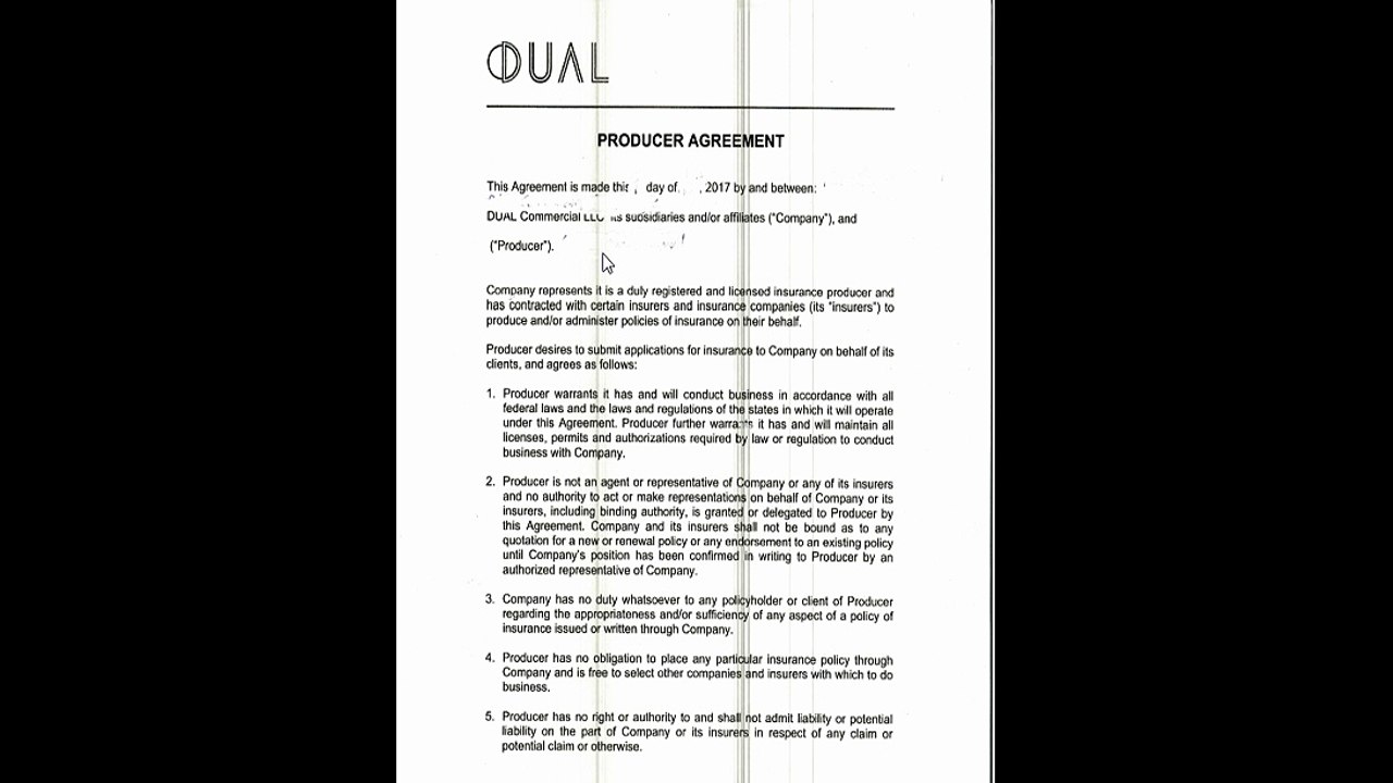 Dual producer agreement