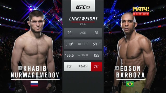 Хабиб Нурмагомедов - Эдсон Барбоза