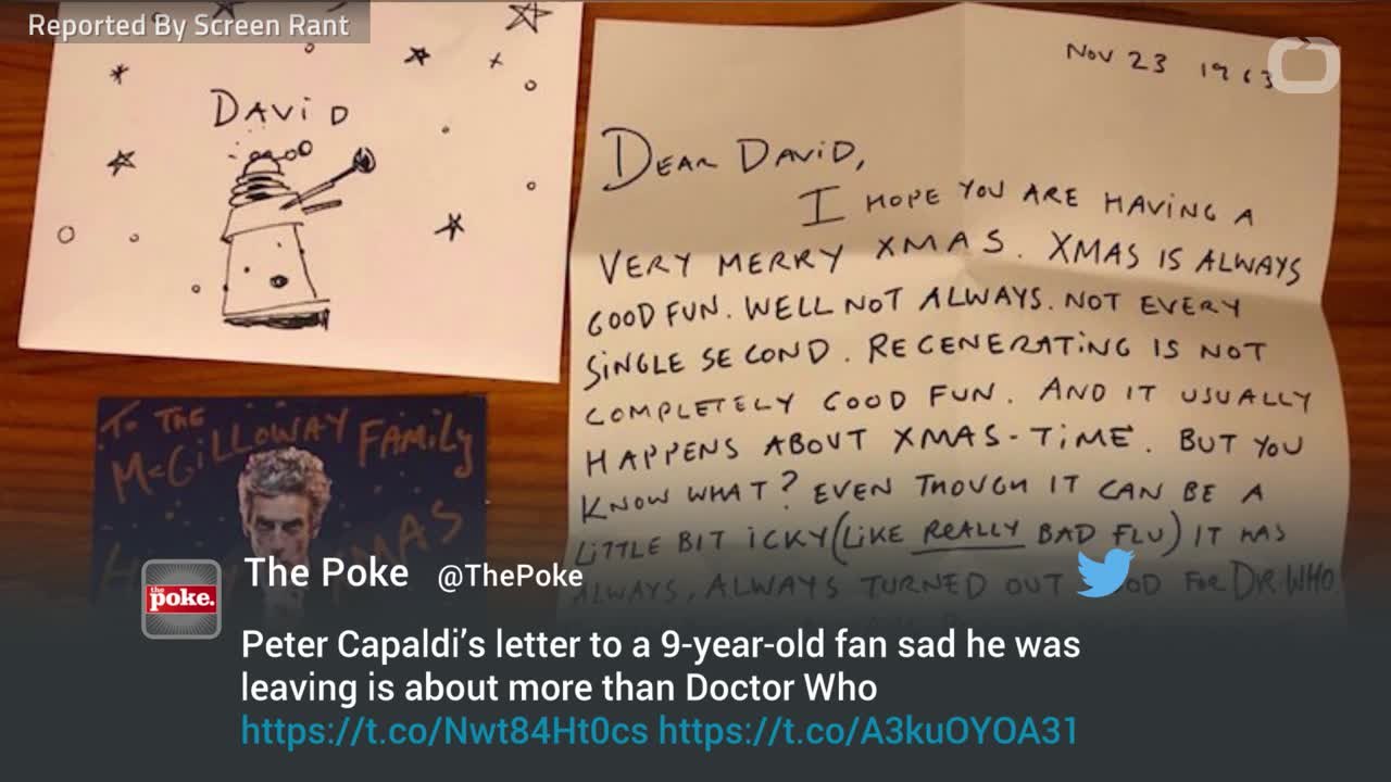 Peter Capaldi Pens Touching Letter To Doctor Who Fan