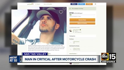 Man in critical condition after motorcycle crash in San Tan Valley