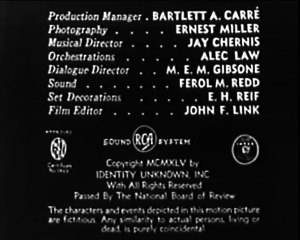 Identity Unknown (1945) WWII-MYSTERY part 1/2