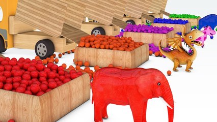 Learn Color & Learn ABC Song Car Animals W Learn Shapes Ball Nursery Rhymes for Kids