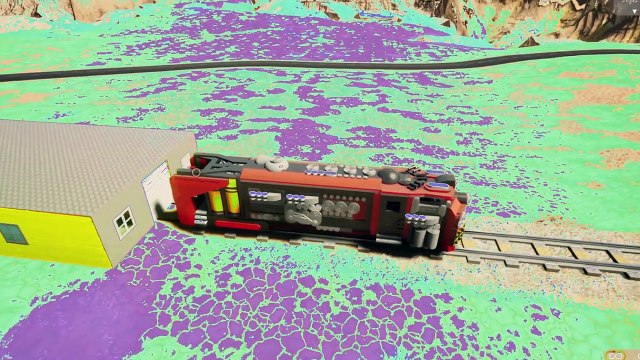 LEGO TRAIN CRASHES INTO BUILDING AT OVER 300 KM/H! - Brick Rigs Workshop Creations Gameplay