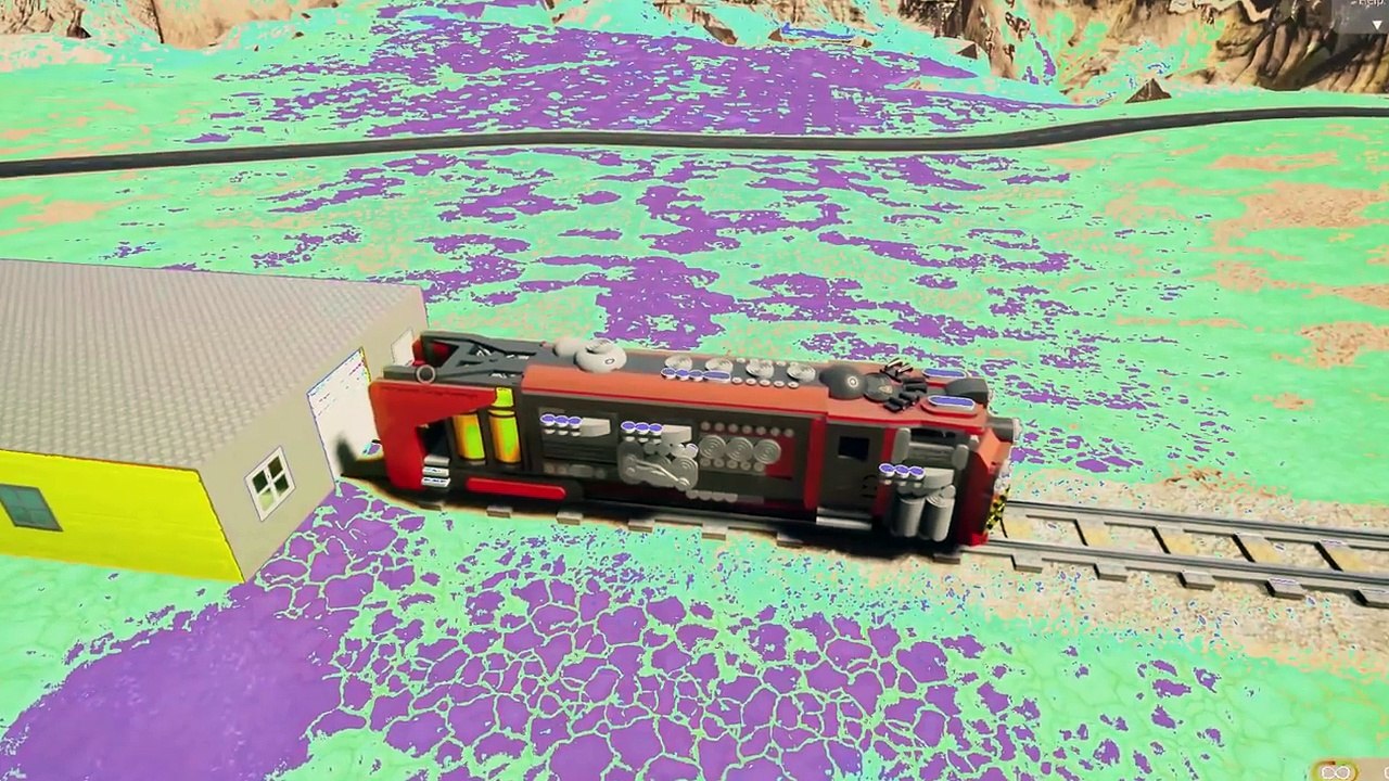 LEGO TRAIN CRASHES INTO BUILDING AT OVER 300 KM/H! - Brick Rigs Workshop Creations Gameplay