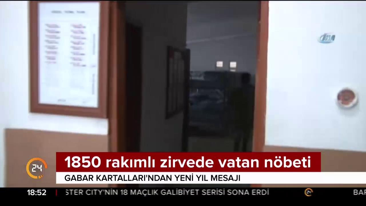 1850 rakımlı zirvede vatan nöbeti