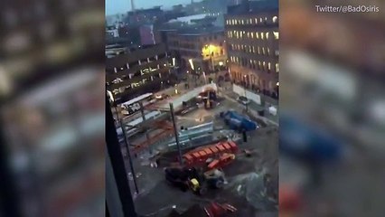 Manchester tower block resident captures moment fire breaks out  Daily Mail Online