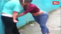 Video/ Vajza tenton te kryeje marredhenie me dhune ne mes te rruges, djali mundohet ti largohet (360video)