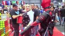 SPIDER-MAN vs DEADPOOL Comic Con Takeover in NEW YORK!!! | Superheroes | Spiderman | Superman | Frozen Elsa | Joker