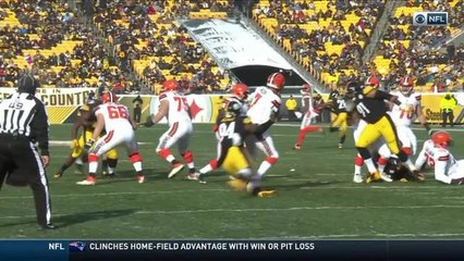 DeShone Kizer sacked on first play of drive by Tyson Alualu