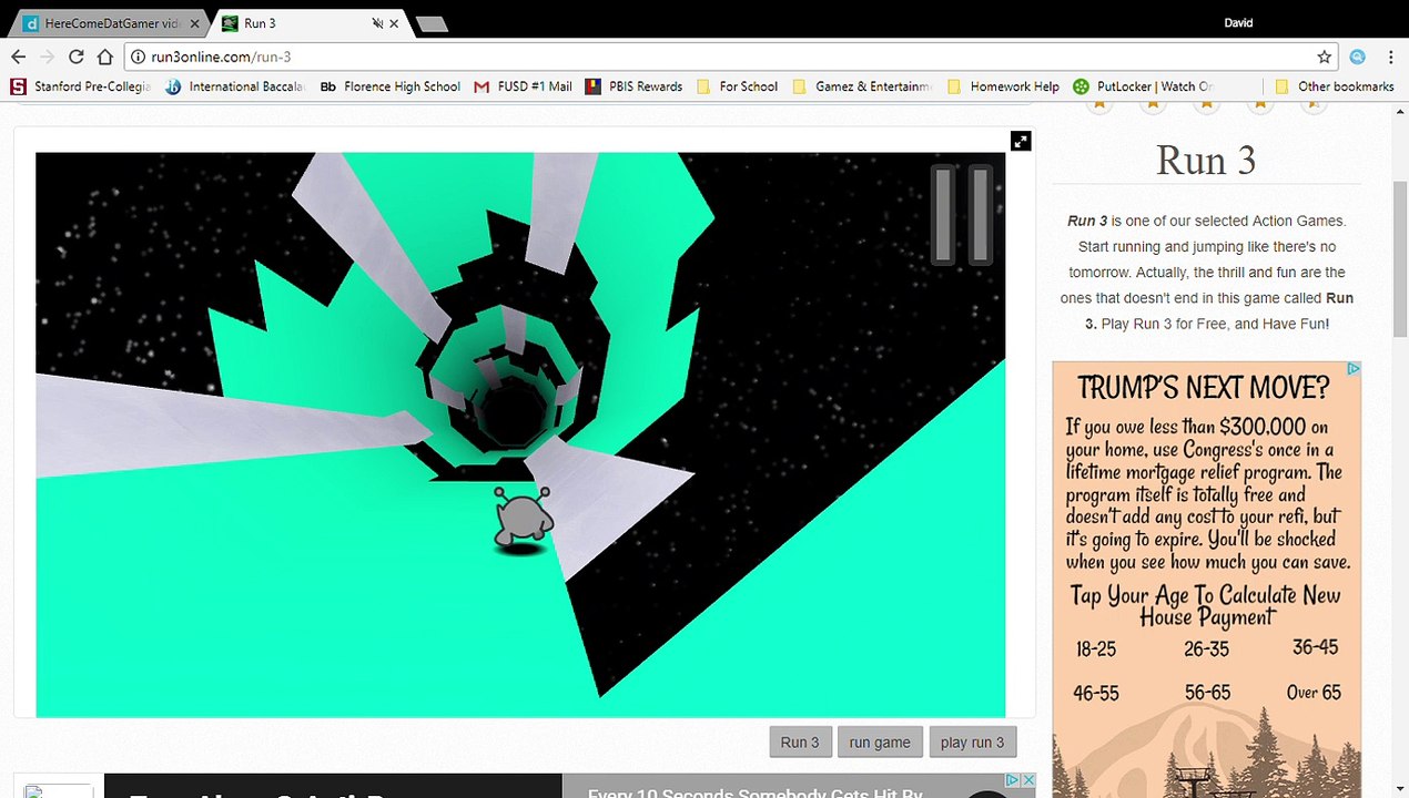 (100 Views!) SHOULDN'T WE BE SKATING HERE? - Playing More Levels of Run 3 - Run 3 Gameplay