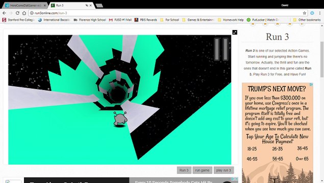 (100 Views!) SHOULDN'T WE BE SKATING HERE? - Playing More Levels of Run 3 - Run 3 Gameplay