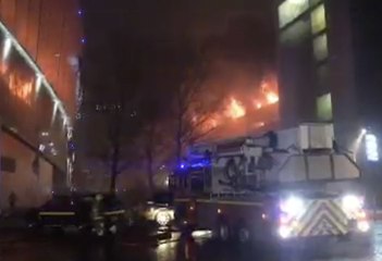 Flames Run Through Car Park Near Liverpool Arena