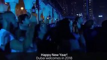Dubai New Year's Eve 2018 - Light Show From Burj Khalifa #showTime