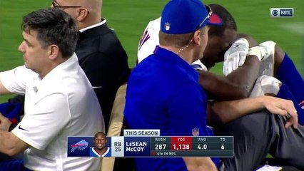 Shady is carted off the field after injury