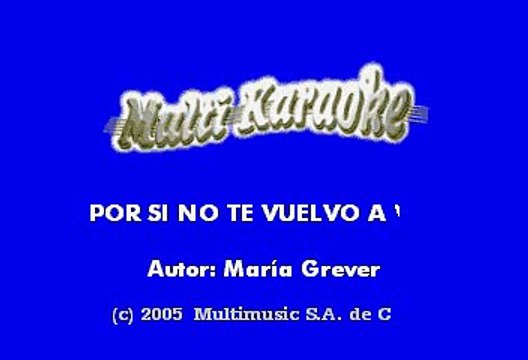 Vicente Fernandez - Por Si No Te Vuelvo A Ver (Karaoke)