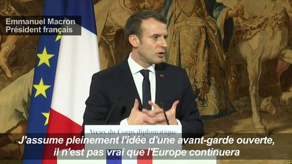 Macron: l'Europe ne peut progresser à 27 "de manière homogène"