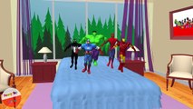 5 Little AVENGERS | Five Little Monkeys Jumping on the Bed - Kids Songs & Rhymes for Children