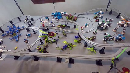 LEGO Monorail Train Track Setup! Featuring Classic Space and Galaxy Squad!