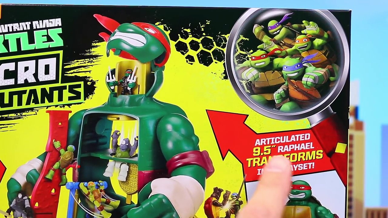 Teenage Mutant Ninja Turtles Micro Mutants Raphs Train and Battle Playset TMNT Mini Action Figure